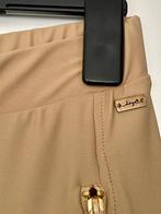 J408 Dayz maat M=38/40 travelstof broek 7/8e beige, Kleding | Dames, Maat 38/40 (M), Beige, Ophalen of Verzenden, Zo goed als nieuw
