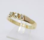 14 karaat Gouden Alliance Ring Damesring 3 edelstenen M19.25, Sieraden, Tassen en Uiterlijk, Ringen, Nieuw, Goud, Goud, Dame