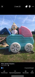 Te huur opblaasbare, baby,kinderwagen,ooievaar, Ophalen, Gebruikt, Kraamcadeau
