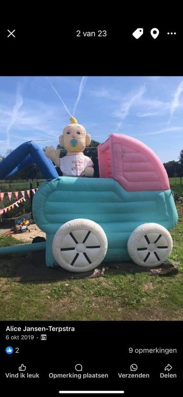 Te huur opblaasbare, baby,kinderwagen,ooievaar beschikbaar voor biedingen