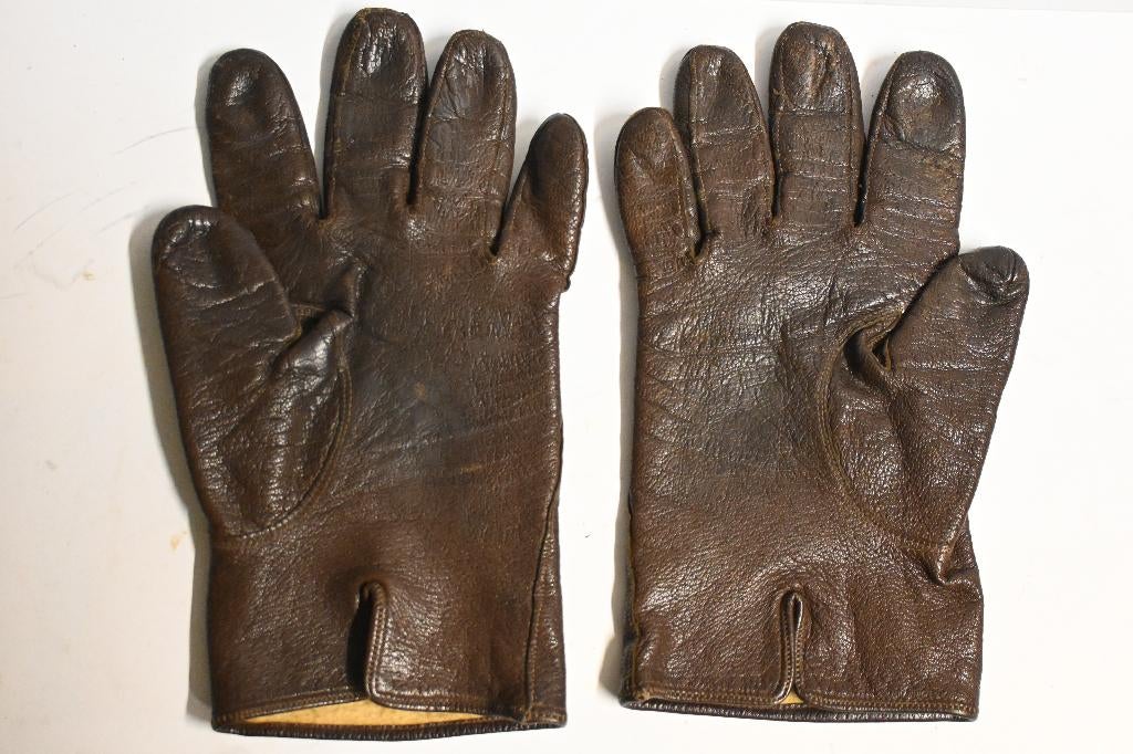 leren handschoenen met labeltje onbekend herkomst, Ophalen of Verzenden, Landmacht, Nederland, Kleding of Schoenen