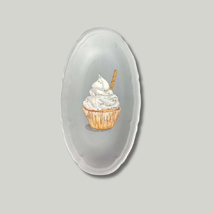 Handbeschilderd bordje Cupcake, Huis en Inrichting, Woonaccessoires | Wanddecoraties, Nieuw, Ophalen of Verzenden