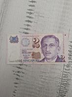 Singapore 2 Dollar Biljet, Ophalen of Verzenden, Los biljet