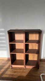 2x Ikea Billy halfhoge boekenkastjes walnootbruin, Huis en Inrichting, Kasten | Boekenkasten, Ophalen, Met plank(en), 100 tot 150 cm