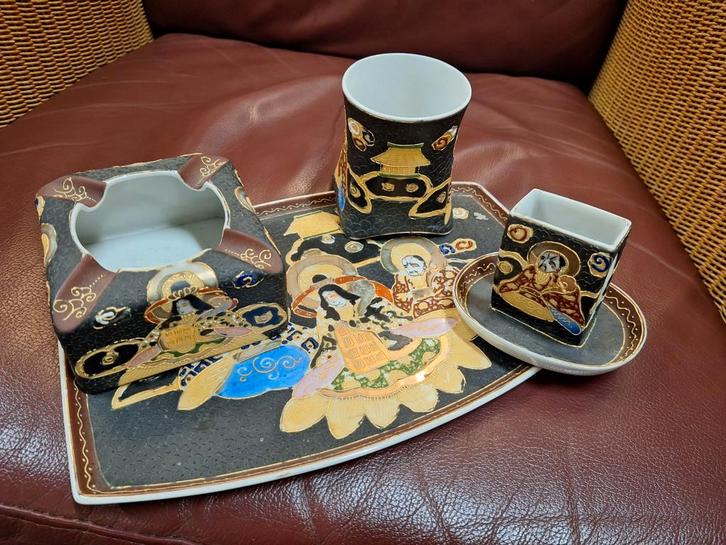 Japans Satsuma Rookstel, Antiek en Kunst, Antiek | Keramiek en Aardewerk, Ophalen of Verzenden