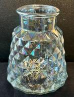 Vaas in relief, Overige kleuren, Ophalen of Verzenden, Minder dan 50 cm, Glas