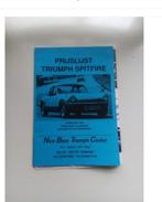 triumph spitfire prijslijst nico baas triumph centre, Ophalen of Verzenden, Zo goed als nieuw, Overige merken