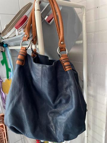 La Borsa blauwe leren handtas beschikbaar voor biedingen