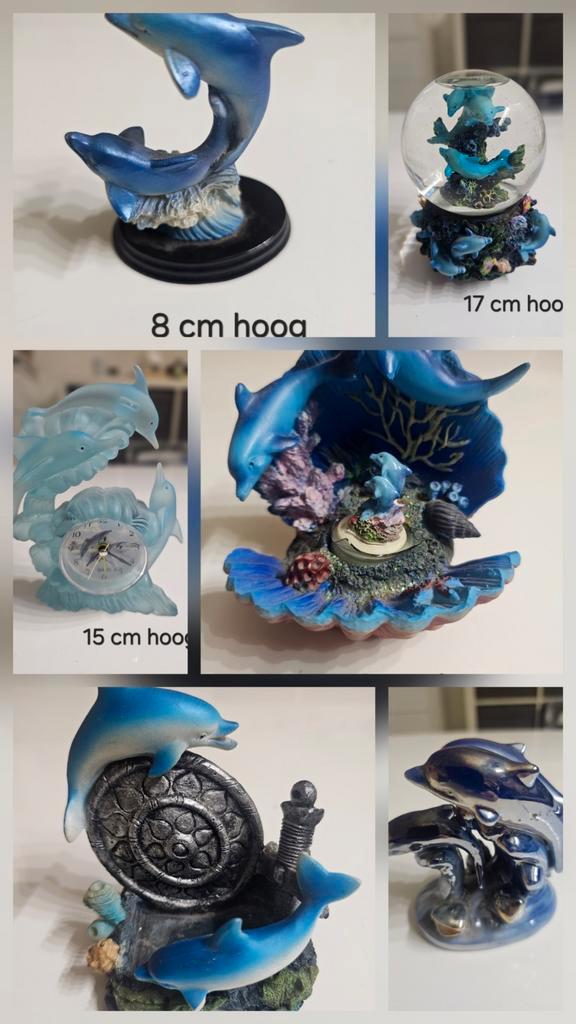 Dolfijnen Beelden Collectie, Tuin en Terras, Tuinbeelden, Zo goed als nieuw, Dierenbeeld, Kunststof, Ophalen of Verzenden