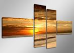4 Luik Canvas Schilderij * Zon Zee Sunset 70x160cm Nieuw, 50 tot 75 cm, Nieuw, 125 cm of meer, Ophalen of Verzenden
