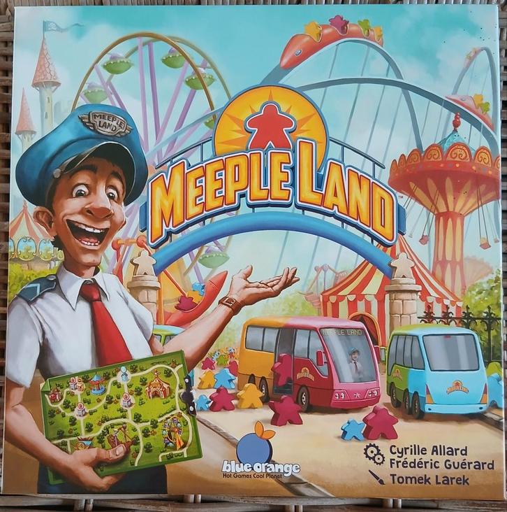 Meeple Land Bordspel - Bouw je eigen pretpark!, Hobby en Vrije tijd, Gezelschapsspellen | Bordspellen, Zo goed als nieuw, Ophalen of Verzenden