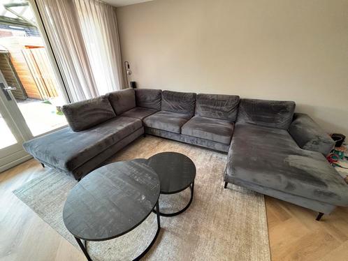 Kick Collection U-Bankstel Velvet Donkergrijs, Huis en Inrichting, Banken | Bankstellen, Zo goed als nieuw, Hoekbank, Vierpersoons of meer