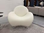 (1) Nieuw Leolux Papageno Fauteuils leer wit design stoel, Huis en Inrichting, Leolux, Ophalen of Verzenden, Zo goed als nieuw