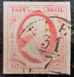 POSTZEGELS NEDERLAND 10 CT 1852 KONING WILLEM 3, Verzenden, T/m 1940, Gestempeld