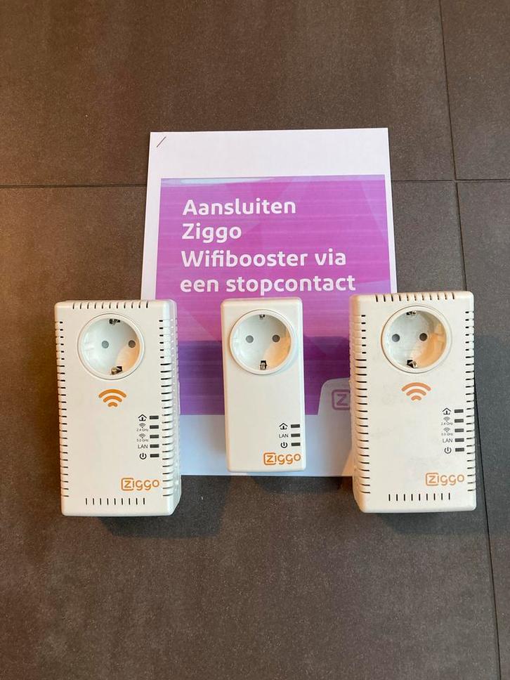 Ziggo Wifi Booster Set - 2 Versterkers, Computers en Software, WiFi-versterkers, Zo goed als nieuw, Ophalen of Verzenden