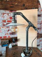 Tafel/bureau lamp. Industriële lamp met emaille lampenkap, Ophalen of Verzenden, Minder dan 50 cm