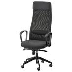 Ikea MARKUS Bureaustoel met Hoge Rugleuning, Huis en Inrichting, Bureaustoelen, Ophalen, Gebruikt, Zwart, Bureaustoel