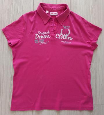 Roze polo shirt John Baner maat L - 44/46