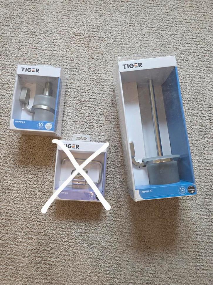 Tiger accesoires - badkamer/WC, Doe-het-zelf en Verbouw, Hang- en Sluitwerk, Nieuw, Ophalen of Verzenden