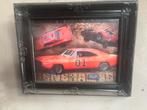 Dukes of hazard 01 auto voor verzamelaar met lijst, Ophalen of Verzenden, Zo goed als nieuw, Hout, Minder dan 50 cm
