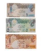 SET Qatar 1, 5, & 10 Riyals 2008 XF, Ophalen of Verzenden