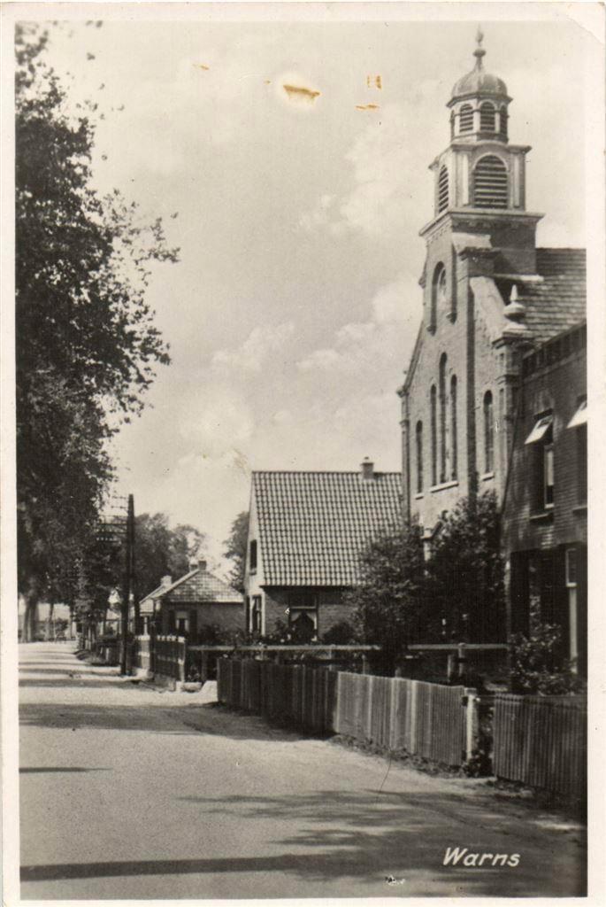 Warns - dorpsgezicht - gelopen, Verzamelen, Ansichtkaarten | Nederland, Gelopen, Friesland, Voor 1920, Ophalen of Verzenden