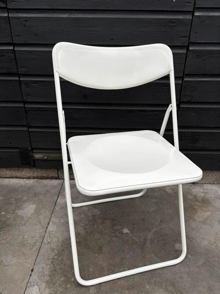 Ikea vintage TED klapstoel Niels Gammelgaard, Huis en Inrichting, Stoelen, Gebruikt, Eén, Kunststof, Wit, Ophalen of Verzenden
