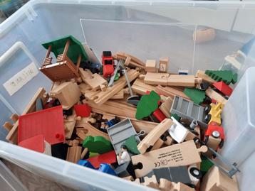 Grote Houten Treinbaan Set - Compleet! beschikbaar voor biedingen