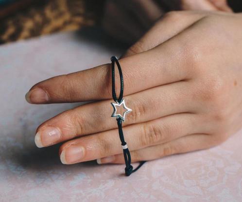 Armband van Sterling Zilver met Ster Bedel – Verstelbaar en, Sieraden, Tassen en Uiterlijk, Armbanden, Nieuw, Zilver, Zilver, Ophalen of Verzenden