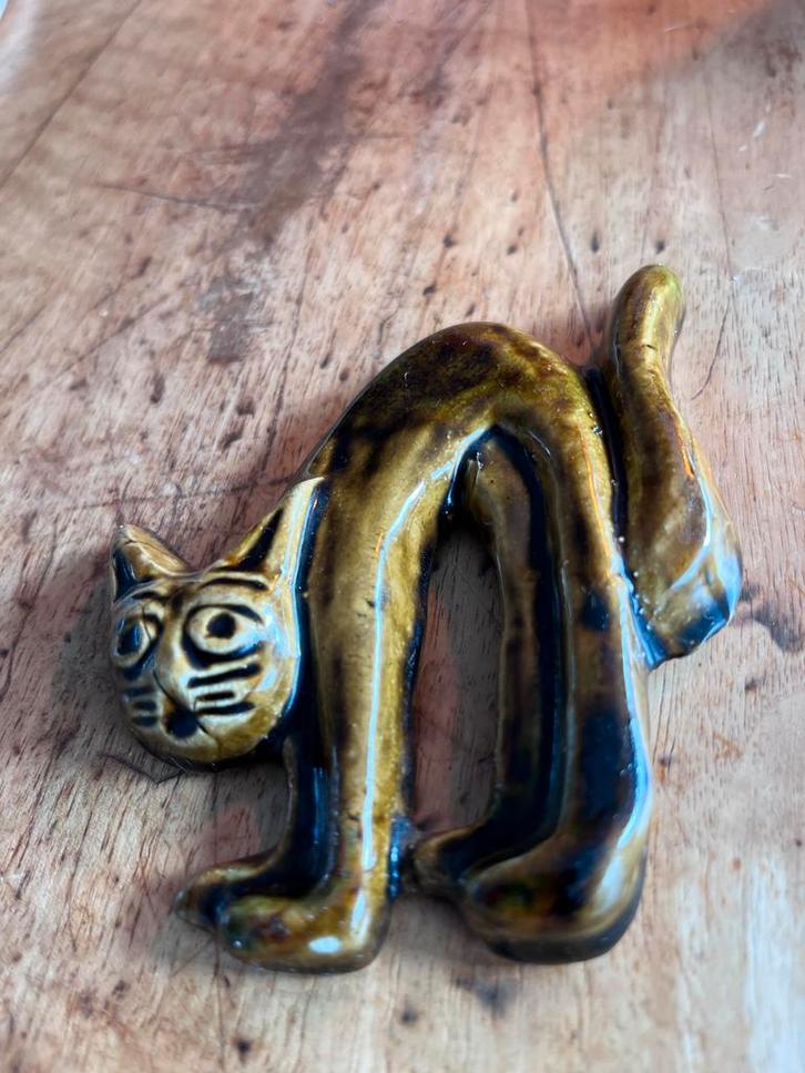 Vintage keramieken kat jaren 60, Verzamelen, Beelden en Beeldjes, Ophalen of Verzenden