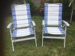 Dukdalf aluminium campingstoelen met voetenbank, Ophalen, Zo goed als nieuw, Campingstoel