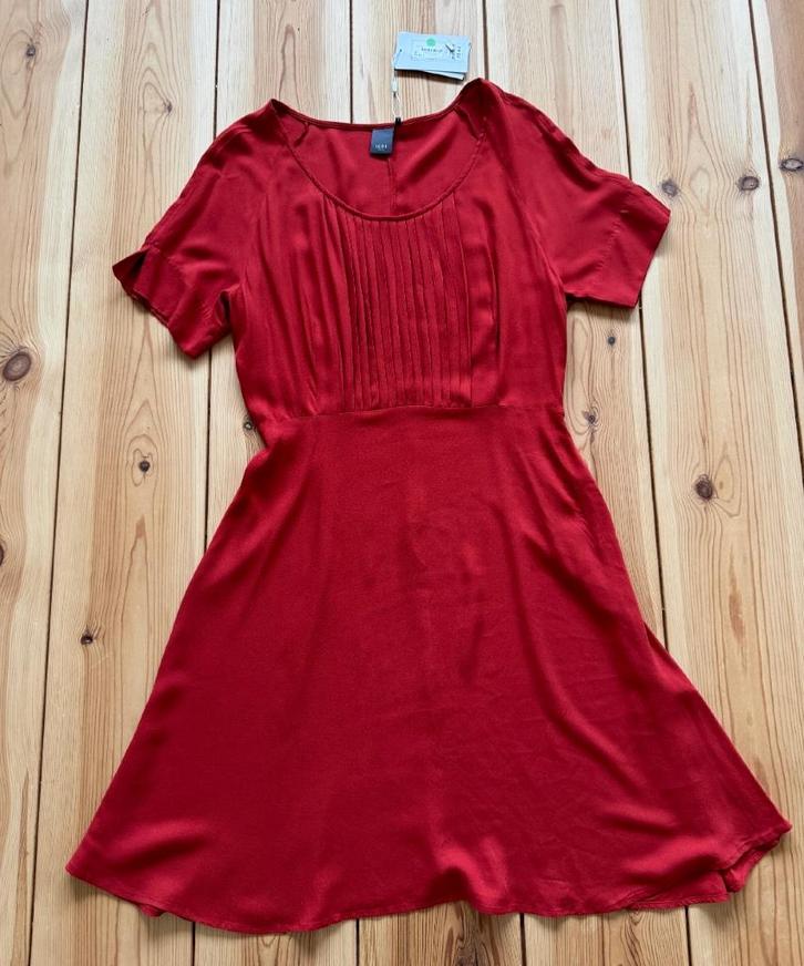 Jurk ICHI - Rood - Maat 42 / Large - Nieuw, Kleding | Dames, Jurken, Nieuw, Maat 42/44 (L), Rood, Ophalen of Verzenden