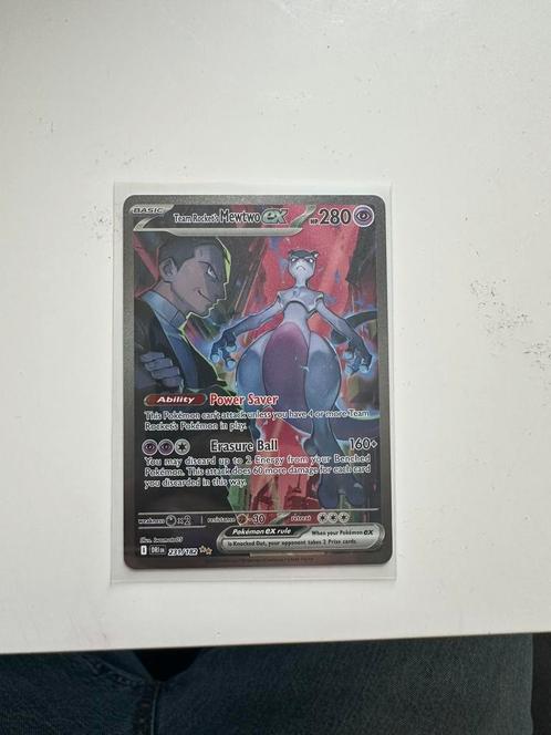 Team rocket’s Mewtwo Ex 231/182 DRI, Hobby en Vrije tijd, Verzamelkaartspellen | Pokémon, Zo goed als nieuw, Losse kaart, Ophalen of Verzenden