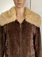 H757 Spoon maat 36=S echt-suede-leren jas winterjas bruin, Kleding | Dames, Bruin, Spoon, Ophalen of Verzenden, Zo goed als nieuw
