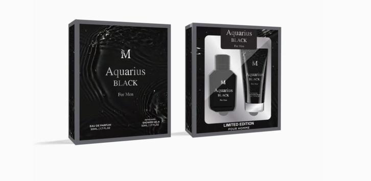 Aquarius Black For Men Set – Eau de Parfum 50ml, Sieraden, Tassen en Uiterlijk, Uiterlijk | Parfum, Nieuw, Ophalen of Verzenden