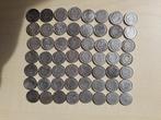 56 zilveren Wilhelmina dubbeltjes, Setje, Zilver, Koningin Wilhelmina, 10 cent