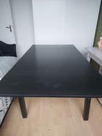 Zwarte ikea  BJURSTA uitschuiftafel, Ophalen, Gebruikt, 50 tot 100 cm, 50 tot 100 cm