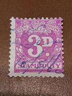 Australië New South Wales Stamp Duty 3d mauve 1940, Ophalen of Verzenden, Gestempeld