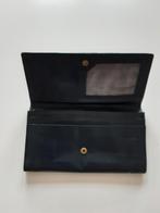 Donkerblauwe leren portemonnee, Ophalen of Verzenden, Gebruikt, Blauw