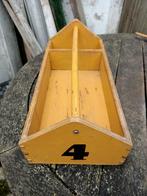 Brocante houten draagbare gereedschapskist gereedschapsbak., Ophalen of Verzenden