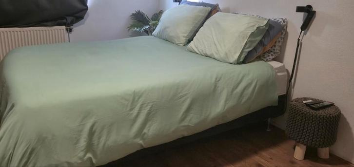 Swiss Sense, Huis en Inrichting, Slaapkamer | Boxsprings, Gebruikt, 160 cm, 200 cm, Tweepersoons, Grijs, Ophalen