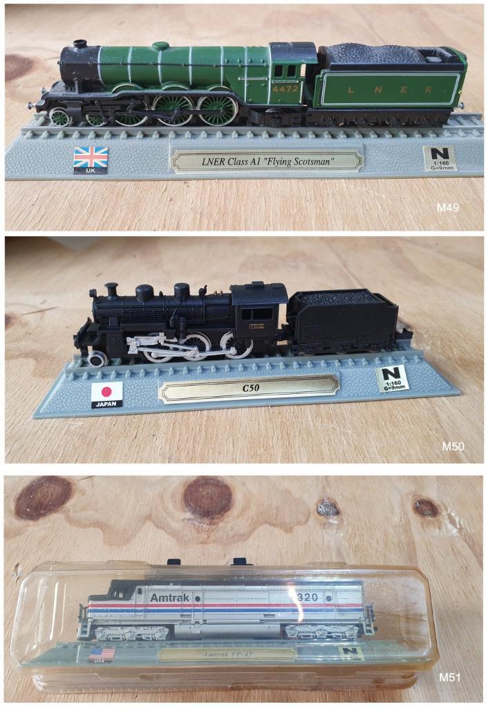 Te koop 3 standmodellen N-schaal, Hobby en Vrije tijd, Modeltreinen | N-Spoor, Zo goed als nieuw, Locomotief, Gelijkstroom of Wisselstroom