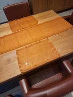 Tafel organza set oranje tafellopers en placemats z.g.a.n., Ophalen of Verzenden, Zo goed als nieuw, Rechthoek