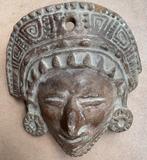 Azteeks of Maya masker / medaillon, Antiek en Kunst, Kunst | Niet-Westerse kunst, Ophalen of Verzenden