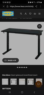 Ikea MITTZON GameBureau, essenfineer/zwart 160x80, Ophalen of Verzenden, In hoogte verstelbaar, Zo goed als nieuw
