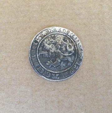 Zilveren munt Bodemvondst . Groschen Praag beschikbaar voor biedingen