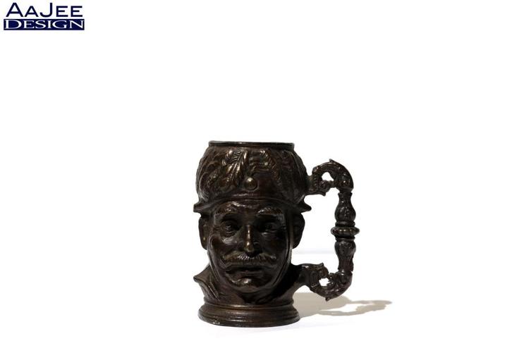 Antieke Toby Jug van brons – Russische militaire generaal, Antiek en Kunst, Antiek | Koper en Brons, Brons, Ophalen of Verzenden