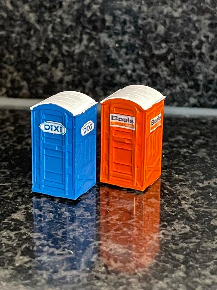Resin mobiele toiletten wc unit verhuur boels dixi schaal N, Hobby en Vrije tijd, Modeltreinen | N-Spoor, Nieuw, Overige merken