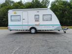 Eifelland Holiday 460 met luxe Unico Genua voortent, Caravans en Kamperen, 90 kg, Vast bed, Rondzit, Bedrijf