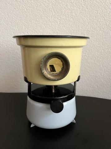 Vintage petroleumstel – emaille, tweekleurig beschikbaar voor biedingen